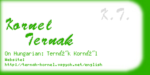 kornel ternak business card